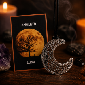 colgante protector luna creciente amuleto esoteriko
