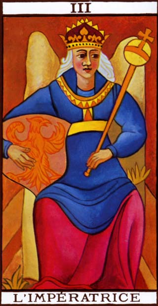 Carta La Emperatriz del Tarot de Marsella