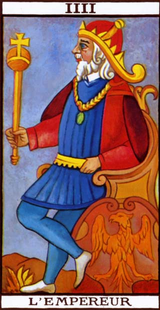 Carta El Emperador del Tarot de Marsella