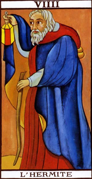 Carta El Ermitaño del Tarot de Marsella