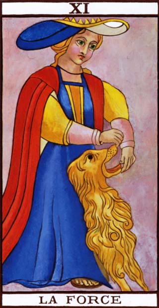 Carta La Fuerza del Tarot de Marsella