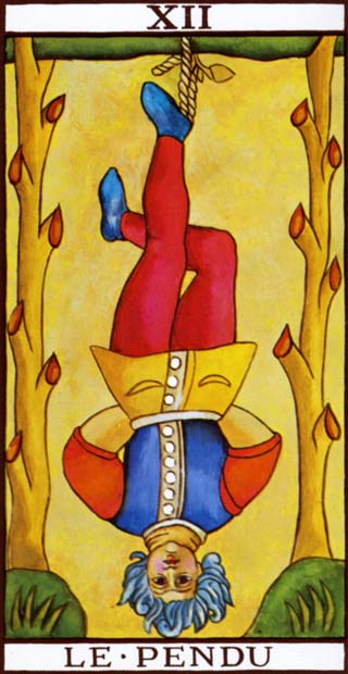 Carta El Colgado del Tarot de Marsella