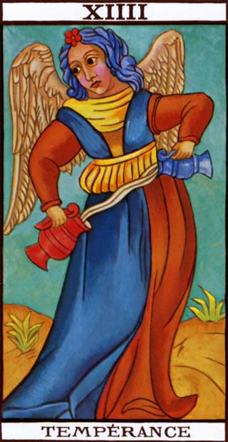 Carta La Templanza del Tarot de Marsella