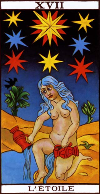 Carta La Estrella del Tarot de Marsella