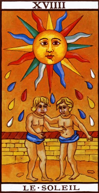 Carta El Sol del Tarot de Marsella