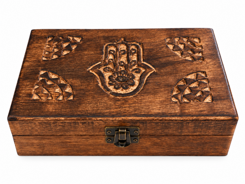 Caja grande de madera Mano de Fátima
