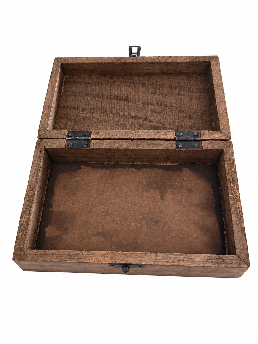 Interior de caja grande de madera Mano de Fátima