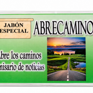 Jabón Abrecaminos Artesanal de 120 g con etiqueta verde para rituales de apertura de caminos